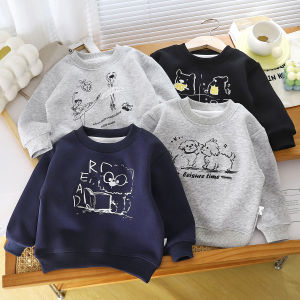 [เสื้อสเวตเชิ้ตบุขนสำหรับเด็กผู้หญิง ฤดูใบไม้ร่วง/ฤดูหนาว] เสื้อสเวตเชิ้ตเด็กสไตล์ใหม่ปี 2025 เสื้อแขนยาวคอกลม เสื้อแขนยาวอุ่นสบายผิวลายการ์ตูนแสนสนุก【BabyBuddyShop】