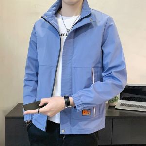 ROMON | Lormen Mens Workwear Jacket Short Style Stand Collar Windproof Fashionable Casual Spring Autumn New Arrival Polyester Fiber