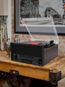 MPK TT16011 All-In-One Vintage Vinyl Record Player Bluetooth Speaker USB Disk Radio Integrated Sound Box Retro Style