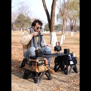 Military Style Camping Stool Outdoor Foldable Chair Folding Sleeve Bag Rack Japanese Style Flysheet Expansion Table Top