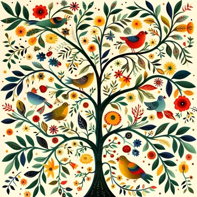 1pc 11ct Cross Stitch Starter Kit Diy Embroidery With Bird Flower Tree Home Office Wall Decor Gift