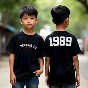 Monstahopkids Kaos Anak Laki-Laki Perempuan Motif BOLA DELTRAS FC 1989 Bahan 24s