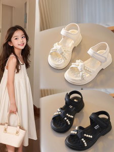 JIFANPAUL | Soft Bottom Pearls Girls Sandals