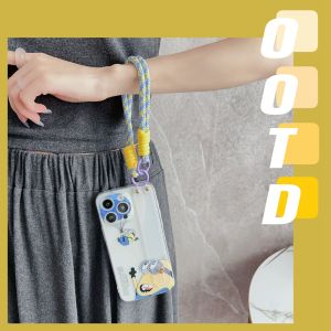 DIMBEPLY Wrist Band Casing for OPPO A3s A5s A7 A12 A12e A5 A9 A31 A53 2020 A54 A55 A15 A15s A16 A16K A16E A17K A52 A72 A92 A36 A76 A96 A18 A58 A78 A79 A98 5G A1K Cute Astronaut Minions Phone Case Wrist Ring Strap Holder Transparent Silicon Soft Case Cover