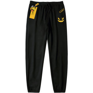 Bkmk Brand Loose Winter Mens Sweatpants High Street Trend Cartoon Ghost Print Long Pants Youthful Popular Roman Cloth Cotton Blend