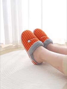 Warm Cotton Shoes for Couples with Corduroy Stripes