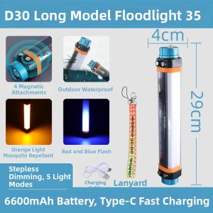 JUJINGYANG | Long-lasting Emergency Outdoor Lighting Multi-function Magnetic Lamp