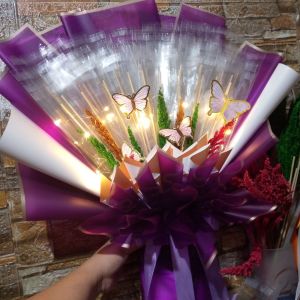 EMPTY BOUQUET FOR MONEY BOUQUET with artifact flower butterfly