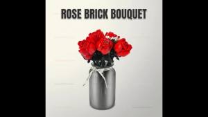Romantic RedRose Flower Bouquet Building Blocks 822PCS Artificial Flower Home Decor Anniversary Wedding Desk Decor Creative Gift