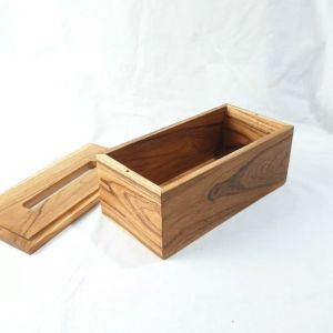 LusioSB Kotak Tisu Hotel Tempat Tissue Box Besar Kayu Jati