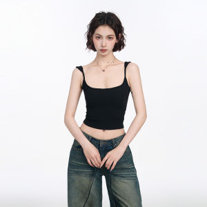 BAIDAIFEI | Black Padding Beauty Back Camisole Wide Straps