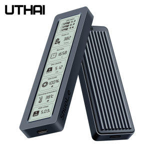 Dual Protocol M.2 SSD Adapter Card Reader with Smart Screen Display NGFF NVMe 20Gbps for Storage Expansion Hard Drive Enclosure