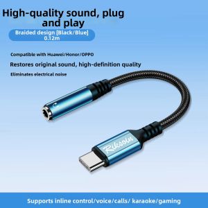 RIKSOIN | DAC Decoding Audio Adapter Type-C to 3.5mm