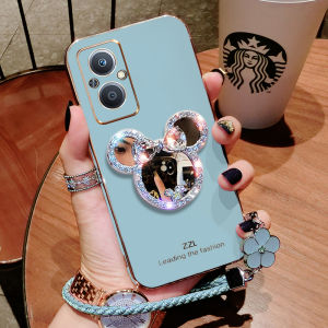 Phone Case For Samsung A16 A55 A35 A25 A15 A05S A24 A14 A54 A34 5G A13 4G A04S With Mirror & Short Lanyard