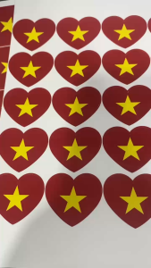 Sticker yêu nước sticker hình lá cờ việt nam sticker hình trái tim sticker lễ 30/4 lễ 2/9 lễ tết sticker cỗ vũ bóng đá