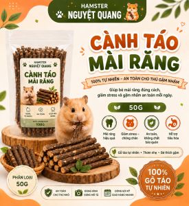 Cành Táo Mài Răng Hamster Tự Nhiên 50G – Đồ Gặm Nhấm Giúp Bé Mài Răng An Toàn