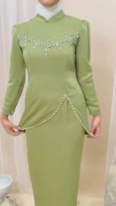 FELICIA MALAY Set Kurung Malayu Terbaru 2025 Baju Kondangan Pesta Mewah Setelan Wanita Kekinian Viral Bisa COD