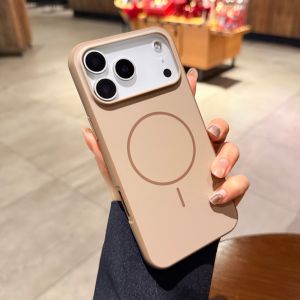 AO.HU | Magnetic Desert Gold Case Skin-Feel Sandblast Simple Fingerprint Protection iPhone Case