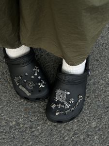 Metallic Cro Heart Cool Sweet Chain Shoe Decorations Accessory for Clog Shoes DIY Shoe Buckle Face Decoration