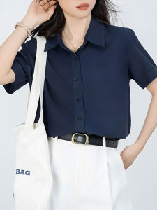 XIAOMENG | Summer Loose Workwear Solid Turn-Down Collar Shirt