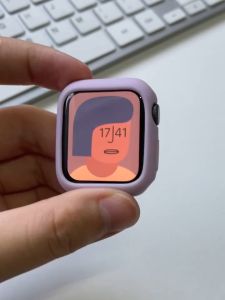Vỏ Silicon Mềm Kẹo Cho Apple Watch Vỏ Bảo Vệ 8 41MM 45MM 42MM 38MM Cho Đồng Hồ Thông Minh 4 5 6 SE 40MM 44MM Chống Va Đập