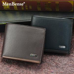 NEW Mens PU Leather Wallets Business Card Holder Premium Short Real Cowhide Wallets for Man Luxury Money Bag Coin Purse Clutch