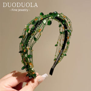 Elegant Versatile Womens Hairpin Luxury Beaded Crystal Design Heavy Work Fresh Style Hairband Fashionable Hair Accessories