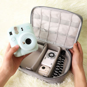 Large Capacity Multi-Purpose Fuji Mini12 Camera Storage Bag Anti-Scratch Shockproof Adjustable Partition Handbag for Photography