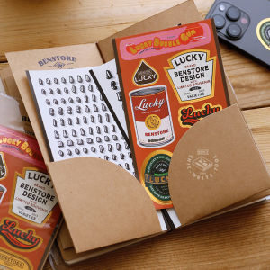 Waterproof Letter Sticker Storage Bag for Bullet Journal TN Inserts Large And Small Alphabet Labels Retro Themed Accessories