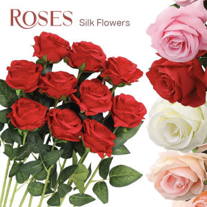 4-Color Roses Artificial Bouquet For Wedding Valentines Birthday Party Decoration Use False Flower