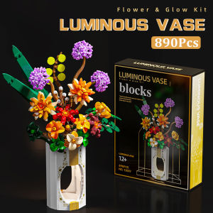 Creative Rose Orchid Eternal Flower Pot Planting Building Blocks Sunflower Lotus Romantic Flowers Bricks Toys Valentine Day Gift