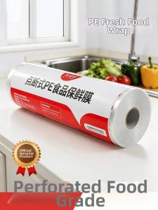 SIVASS | Food-Grade Heat-Resistant No-Knife Tear PE Plastic Wrap