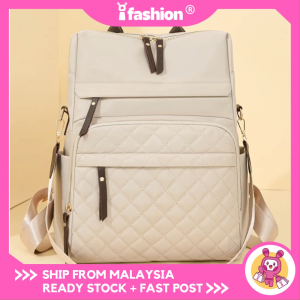 IFASHION 2607 Diamond Pattern Embroidered Backpack for Women Beg Galas Sulaman Wanita