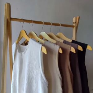 INNER DRESS TANPA LENGAN BAHAN CRINKLE BUSUI FRIENDLY SIZE SMLXLXXL