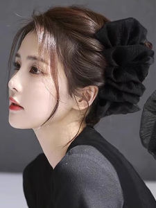 Kẹp Tóc Bọt Biển Đen Thời Trang Thu Đông Dành Cho Nữ Kẹp Tóc Đuôi Cá Cổ Điển Phụ Kiện Tóc Kẹp Tóc Sau Gáy Kẹp Tóc Cho Phụ Nữ