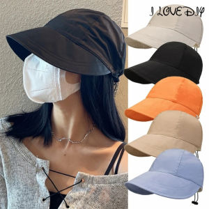 UV ป้องกันประเภทหมวกไวเซอร์ลำลอง สำหรับชายหาดท่องเที่ยวแฟชั่นชาวประมง ระบายอากาศปรับได้ เชื้อกรูดพับ ปีกกว้าง