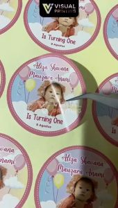 Stiker Ulang Tahun Anak Custom Nama dan Foto
