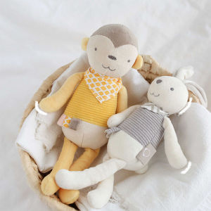 Soft Animal Plush Toys Lovely Bunny Monkey Appease Playmate Doll Christmas Gifts