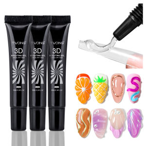 3pcs 3D Nail Art Gel - DIY DesignsWaterproof Sculpting gel,Waterproof Nail Art Design Gel for Intricate Carvings & Shapes 10ml