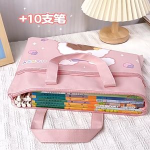 Children Painting Storage Bag: 8K Art Supplies Organizer & Cartoon Design Tutorial Bag