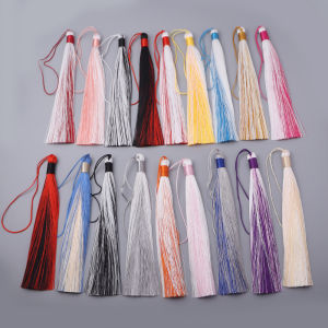 4pcs/lot Colorful Bookmark Tassels Fringe Brush Handmade Soft Craft Tassels with Loops For DIY Crafts Jewelry Making Accessories