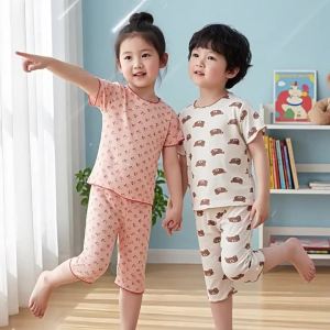Cool Summer Ice Silk Girl Pajama Set