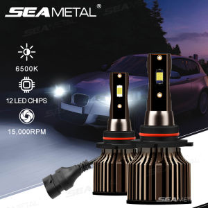 Đèn Pha Led Xe Ô Tô seametal H1 H4 H7 H11 9005 9006 dầm cao thấp chống thấm nước 6500K bóng đèn đi sương mù đèn LED phía trước xe ô tô 2 cái