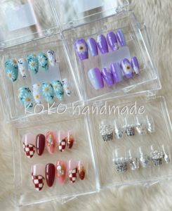 [New Arrival-SG Ready Stock] 100% Handmade Press on Nails High Quality Fake Nails Korean Style Manicure INS Nail Art Nailart