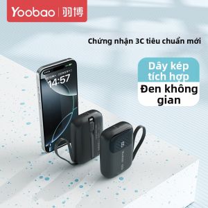 Yoobao | Pin Sạc Dự Phòng An Toàn Du Lịch Có 2 Cổng USB Nhanh 10000mAh
