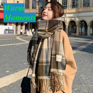 AA Warm Shawl For Male And Female Students Autumn And Winter Scarf Fashionable And Versatile Korean Style Plaid Thickened Scarf