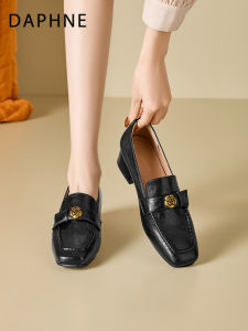 Daphne | Square Toe High Heel Shoes Black