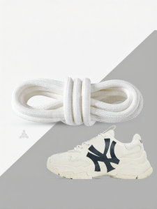 JVBV | Durable White Rounded Laces Coarse Shoelaces