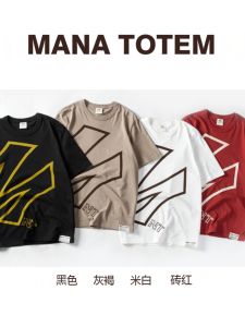 Áo Thun Cotton Cổ Tròn in Họa Tiết Mùa Hè Cho Nam Áo Thun Cotton Nguyên Chất Phong Cách Thường Ngày Thoáng Khí Thấm Hút Thời Trang