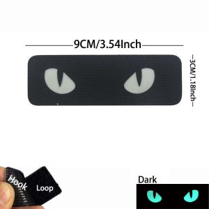 Cat Tiger EyesEvil Eye Badge Clothes Patches with Hook and Loop Glow In DarkMilitary Tactical Badges Sticker For HatBackpack